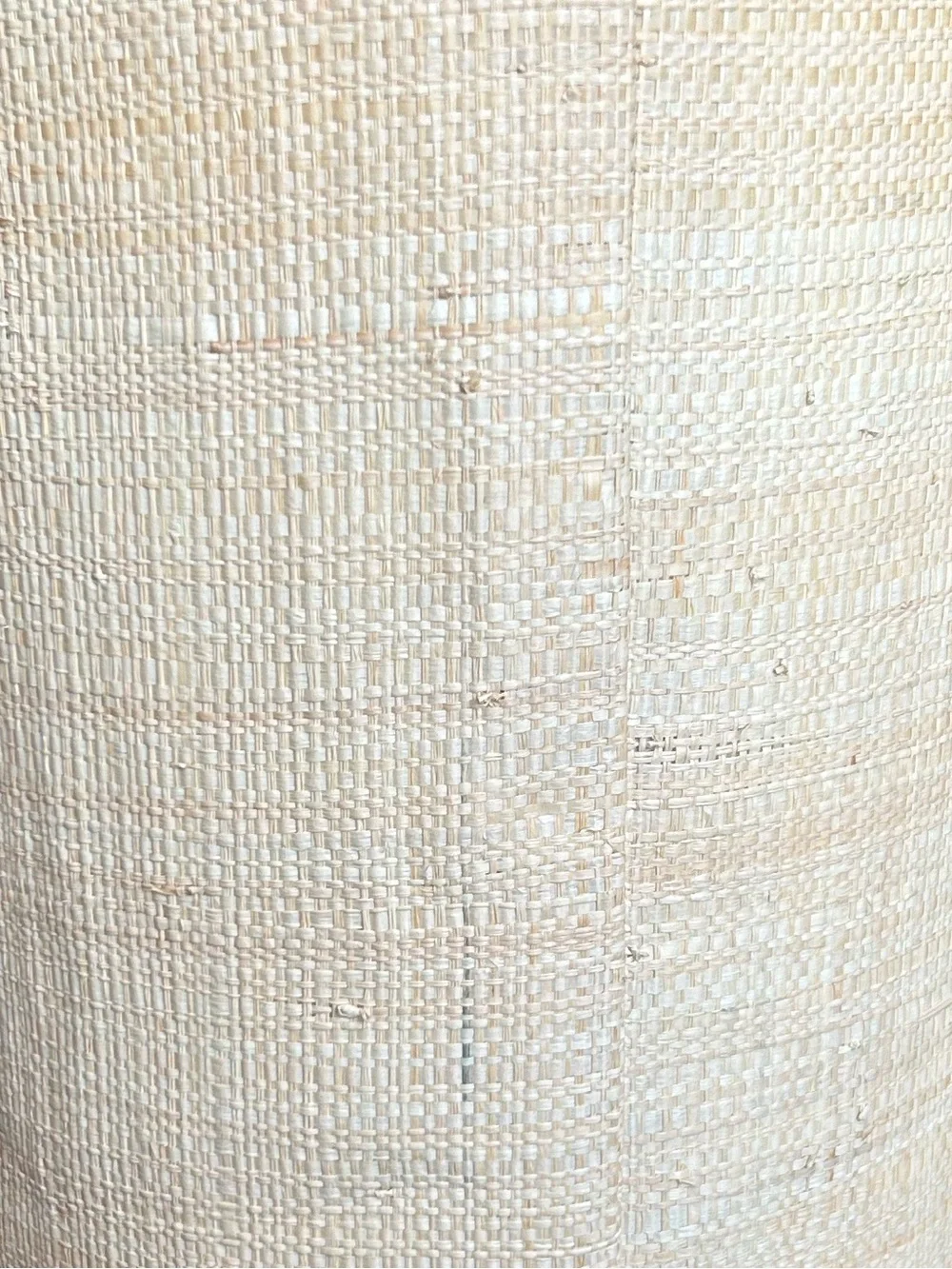 Vintage Grasscloth & Faux Bamboo Ice Bucket